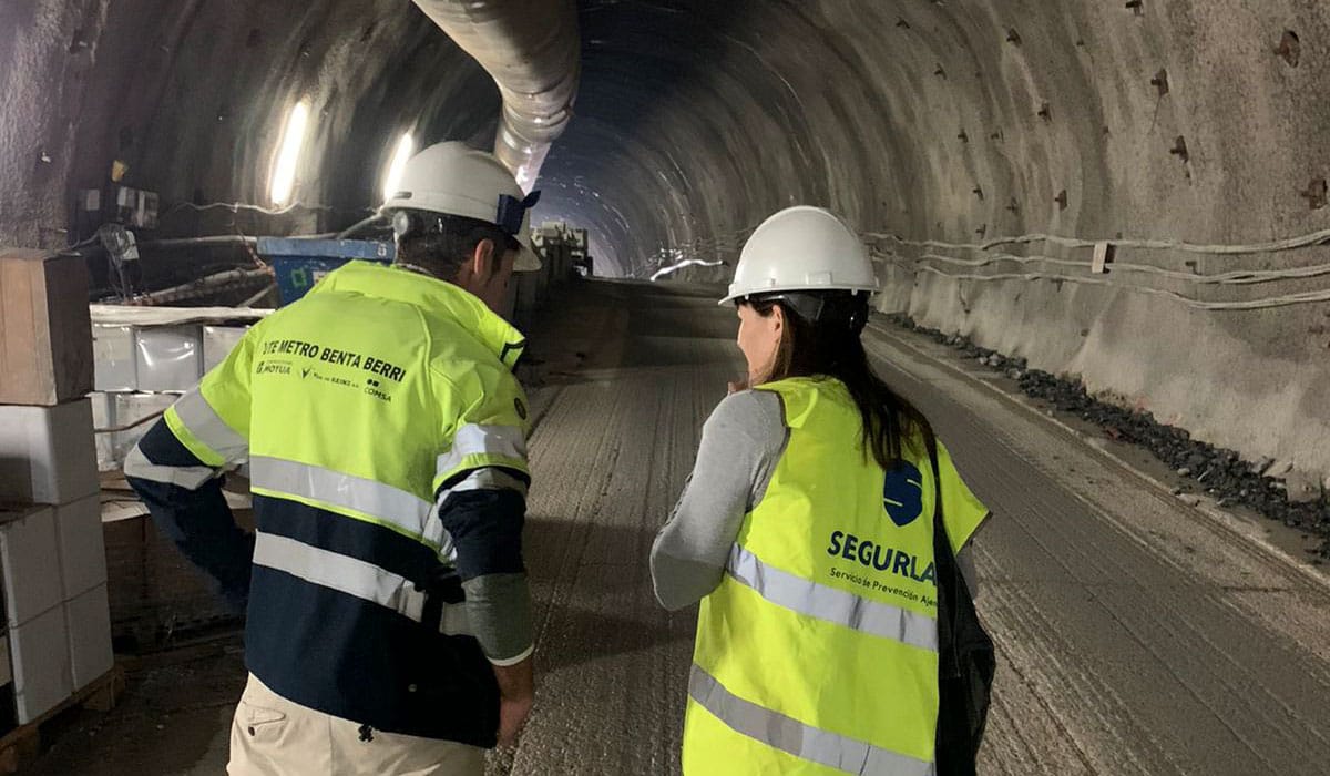Segurtasuna, prevención de riesgos laborales. Obra Metro Donostia
