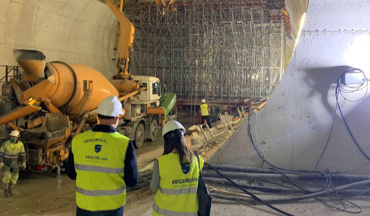 Segurtasuna, prevención de riesgos laborales. Obra Metro Donostia